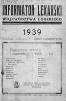 Informator Lekarski Województwa Łódzkiego 1939
