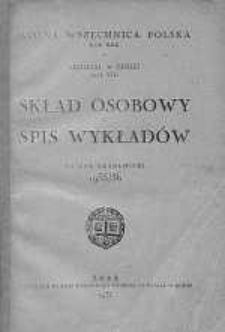 Wolna Wszechnica Polska. Oddział w Łodzi. Skład Osobowy i Spis Wykładów 1935/1936