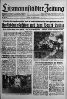 Litzmannstaedter Zeitung 22 wrzesień 1940 nr 263