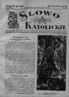 Słowo Katolickie : Tygodnik Ilustrowany Poświęcony Sprawom Religijno-Społecznym 14 czerwiec 1936 nr 24