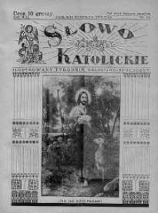 Słowo Katolickie : Tygodnik Ilustrowany Poświęcony Sprawom Religijno-Społecznym 30 sierpień 1936 nr 35