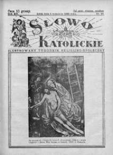 Słowo Katolickie : Tygodnik Ilustrowany Poświęcony Sprawom Religijno-Społecznym 4 wrzesień 1938 nr 36
