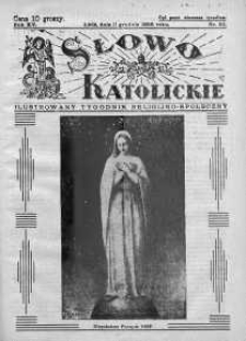 Słowo Katolickie : Tygodnik Ilustrowany Poświęcony Sprawom Religijno-Społecznym 11 grudzień 1938 nr 50
