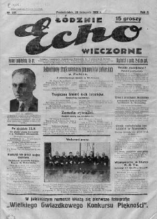 Łódzkie Echo Wieczorne 29 listopad 1926 nr 277