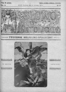 Słowo Katolickie : Tygodnik Ilustrowany Poświęcony Sprawom Religijno-Społecznym 28 wrzesień 1930 nr 39