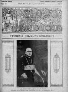 Słowo Katolickie : Tygodnik Ilustrowany Poświęcony Sprawom Religijno-Społecznym 5 październik 1930 nr 40