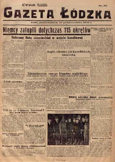 Gazeta Łódzka 30 październik 1939 nr 33