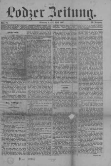 Lodzer Zeitung 1887, nr 86; Jg 24
