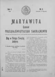 Maryawita. Czciciel Przenejświętszego Sakramentu 17 styczeń 1907 nr 3