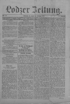 Lodzer Zeitung 1890, nr 29,34,46,62,94,96,98,126,141; Jg 27