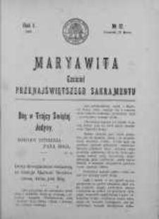 Maryawita. Czciciel Przenejświętszego Sakramentu 21 marzec 1907 nr 12