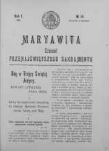 Maryawita. Czciciel Przenejświętszego Sakramentu 4 kwiecień 1907 nr 14