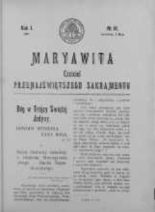 Maryawita. Czciciel Przenejświętszego Sakramentu 2 maj 1907 nr 18
