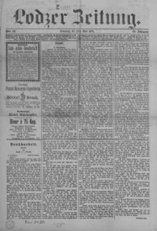 Lodzer Zeitung 1891, nr 121,130,145,210,238,248,266; Jg 28