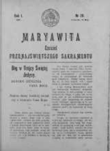 Maryawita. Czciciel Przenejświętszego Sakramentu 16 maj 1907 nr 20