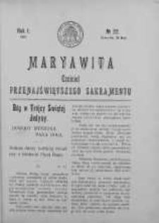 Maryawita. Czciciel Przenejświętszego Sakramentu 30 maj 1907 nr 22