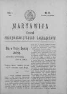 Maryawita. Czciciel Przenejświętszego Sakramentu 20 czerwiec 1907 nr 25