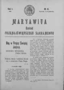Maryawita. Czciciel Przenejświętszego Sakramentu 10 październik 1907 nr 41