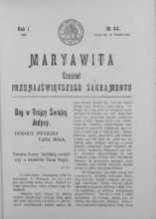 Maryawita. Czciciel Przenejświętszego Sakramentu 31 październik 1907 nr 44