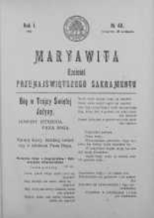 Maryawita. Czciciel Przenejświętszego Sakramentu 21 listopad 1907 nr 48