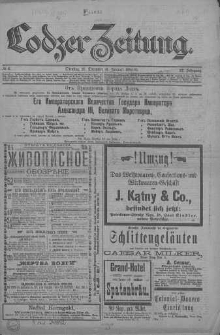 Lodzer Zeitung 1895, nr 6,9; Jg 32