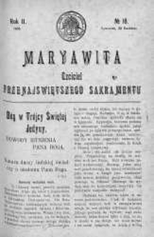 Maryawita. Czciciel Przenejświętszego Sakramentu 30 kwiecień 1908 nr 18