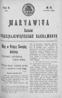 Maryawita. Czciciel Przenejświętszego Sakramentu 7 maj 1908 nr 19