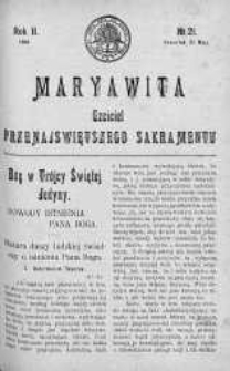 Maryawita. Czciciel Przenejświętszego Sakramentu 21 maj 1908 nr 21