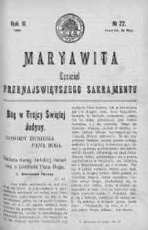Maryawita. Czciciel Przenejświętszego Sakramentu 28 maj 1908 nr 22