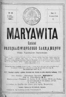 Maryawita. Czciciel Przenejświętszego Sakramentu 13 sierpień 1908 nr 33