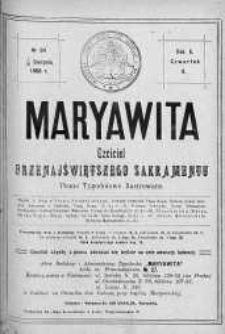 Maryawita. Czciciel Przenejświętszego Sakramentu 20 sierpień 1908 nr 34