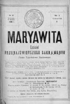 Maryawita. Czciciel Przenejświętszego Sakramentu 10 wrzesień 1908 nr 37