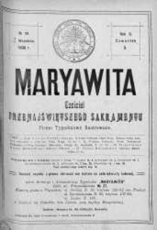 Maryawita. Czciciel Przenejświętszego Sakramentu 17 wrzesień 1908 nr 38