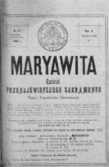 Maryawita. Czciciel Przenejświętszego Sakramentu 8 październik 1908 nr 41