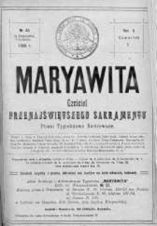 Maryawita. Czciciel Przenejświętszego Sakramentu 5 listopad 1908 nr 45