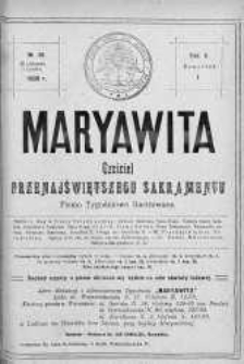 Maryawita. Czciciel Przenejświętszego Sakramentu 3 grudzień 1908 nr 49