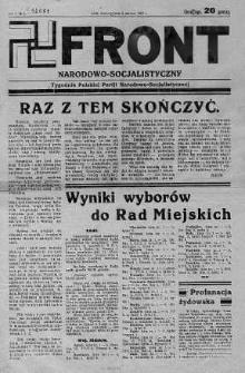 Front Narodowo-Socjalistyczny 3 czerwiec 1934 nr 3