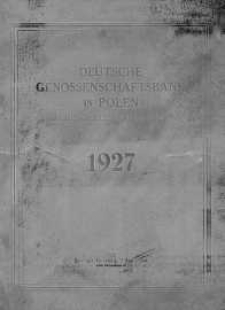 Geschaftsbericht der Deutschen Genossenschaftsbank in Polen 1927 wyd. 1928