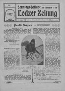 Sonntags-Beilage żur Nummer... der Lodzer Zeitung, Jg44, 1907 nr 1-52