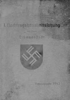 Nachtragshaushaltsplan der Stadt Litzmannstadt Rechnuugsjahr 1943