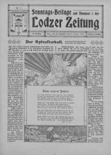 Sonntags-Beilage żur Nummer... der Lodzer Zeitung, Jg46, 1909 nr 1-51/52