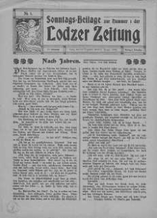 Sonntags-Beilage żur Nummer... der Lodzer Zeitung, Jg47, 1910 nr 24-52