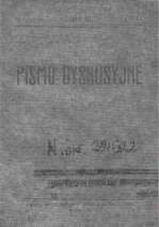 Pismo Dyskusyjne sierpień 1913 nr 1