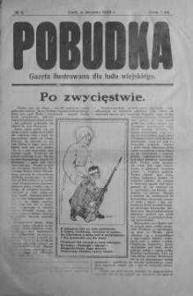 Pobudka. Gazeta Ilustrowana dla Ludu Wiejskiego sierpień 1920 nr 4