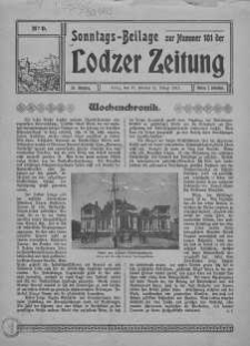 Sonntags-Beilage żur Nummer... der Lodzer Zeitung, Jg50, 1913 nr 9-51/52