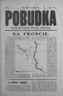 Pobudka. Gazeta Ilustrowana dla Ludu Wiejskiego 12 wrzesień 1920 nr 6