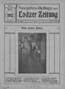 Sonntags-Beilage żur Nummer... der Lodzer Zeitung, Jg49, 1912 nr 1-51