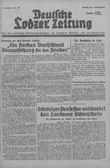 Deutsche Lodzer Zeitung 1939 listopad