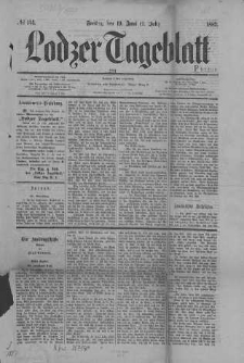 Lodzer Tageblatt: Erscheint 6 Mai Wochentlich 1887 nr 144