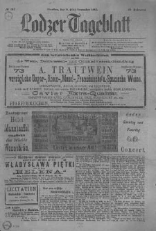 Lodzer Tageblatt: Erscheint 6 Mai Wochentlich Jg23, 1903 nr 292